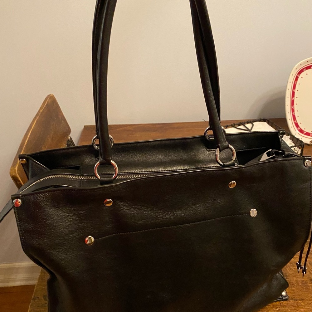 Rebecca Minkoff MAB Black Tote with Silver Hardware